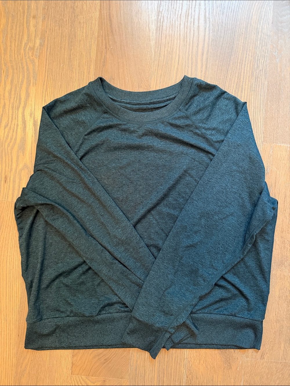 Quince Women’s Flowknit Pullover Crew in Heather Green